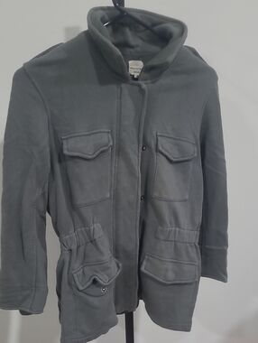 Banana Republic Gray Military-Style Field Jacket Small